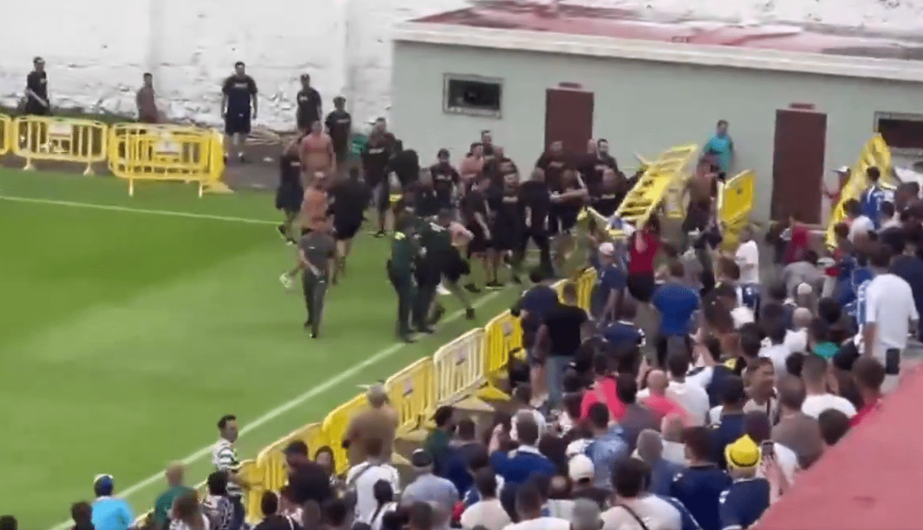 Άγριο ξύλο και μάχες σώμα με σώμα ανάμεσα σε οπαδούς της Λας Πάλμας και της Τενερίφης (video)