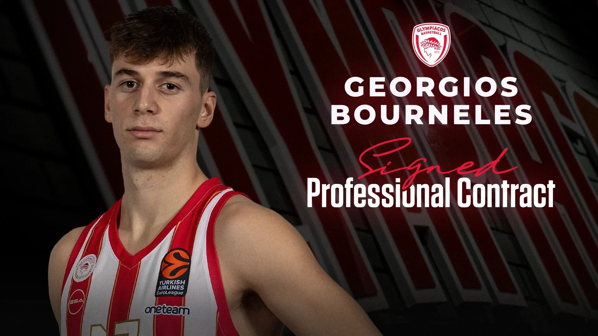 Ο Μπουρνελές υπέγραψε επαγγελματικό συμβόλαιο με τον Ολυμπιακό