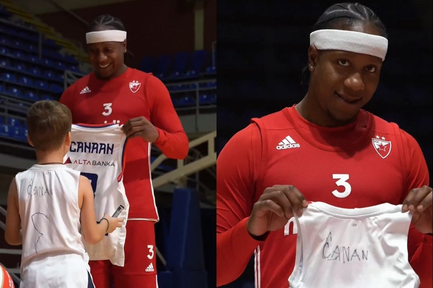 Νεαρός φαν του Κάνααν πήγε με αυτοσχέδια φανέλα στη συνάντηση και έφυγε με την ορίτζιναλ (video)