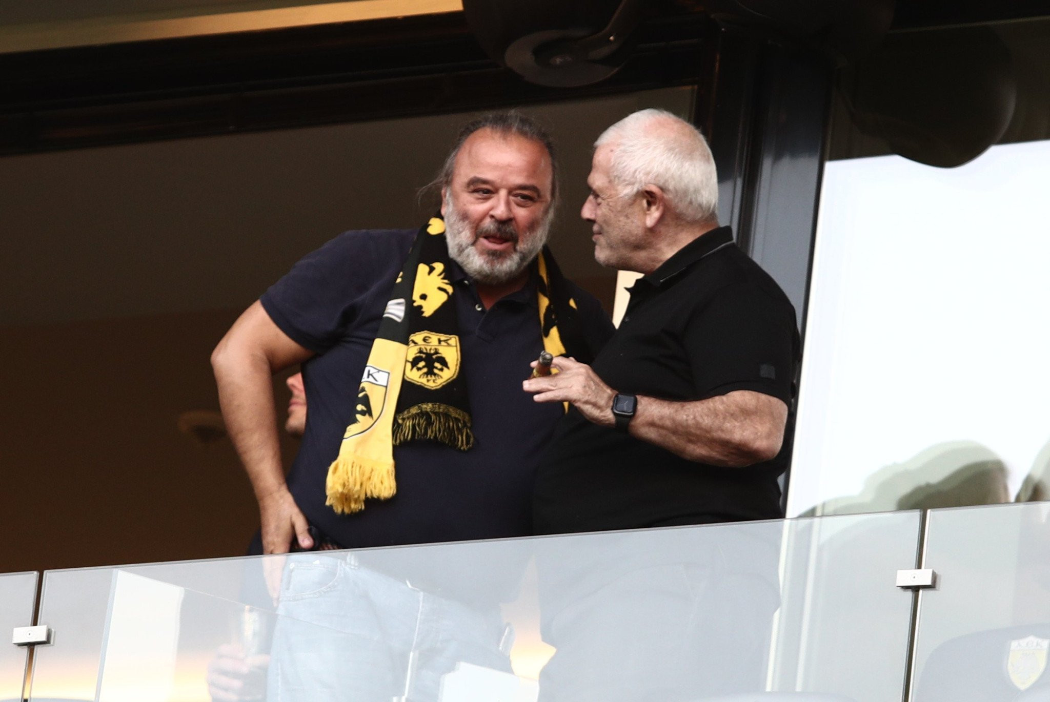 Η φωτογραφία Ηλιόπουλου-Μελισσανίδη στην OPAP Arena για το ΑΕΚ-Παναιτωλικός