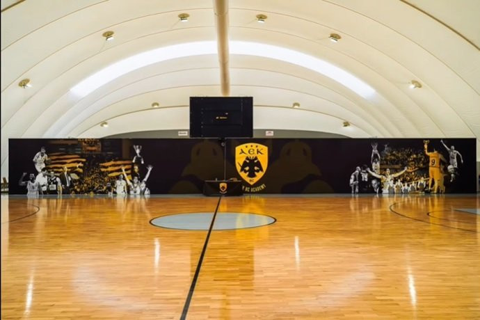 Ο τοίχος της ΑΕΚ BC Academy έχει όλη την.... κιτρινόμαυρη ιστορία (video)