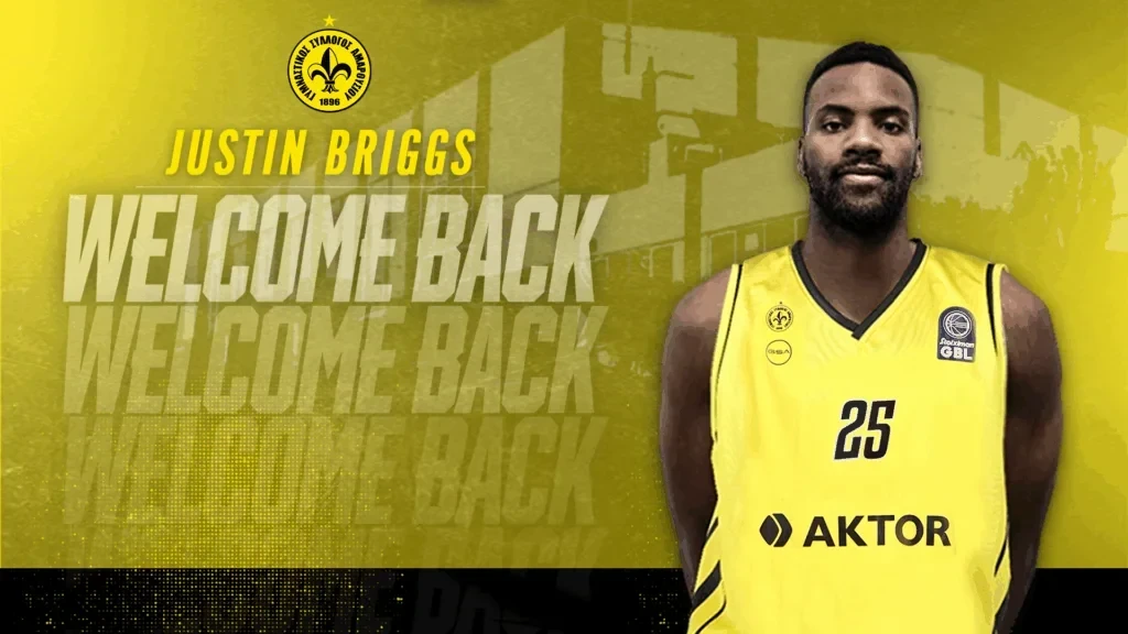 Το Μαρούσι ανακοίνωσε την επιστροφή του Τζάστιν Μπριγκς