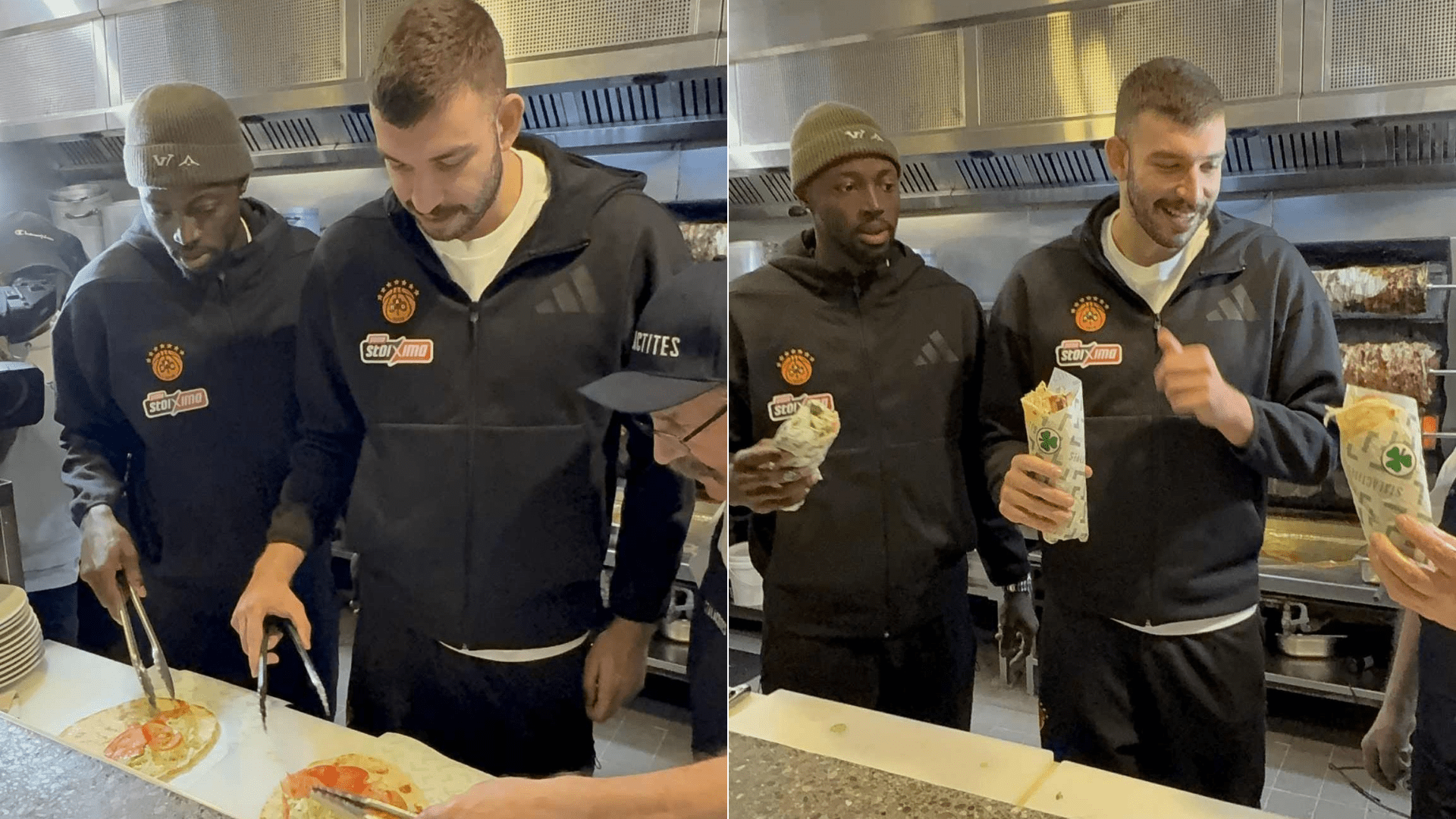 Ρογκαβόπουλος και Γκραντ έγιναν... ψήστες και ετοίμασαν το πιο Παναθηναϊκό σουβλάκι (video)