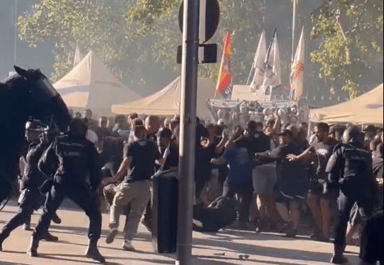 Άγριες συμπλοκές στην Μαδρίτη ανάμεσα σε αστυνομία και οπαδούς της Ρεάλ και της Μαρσέιγ (video)