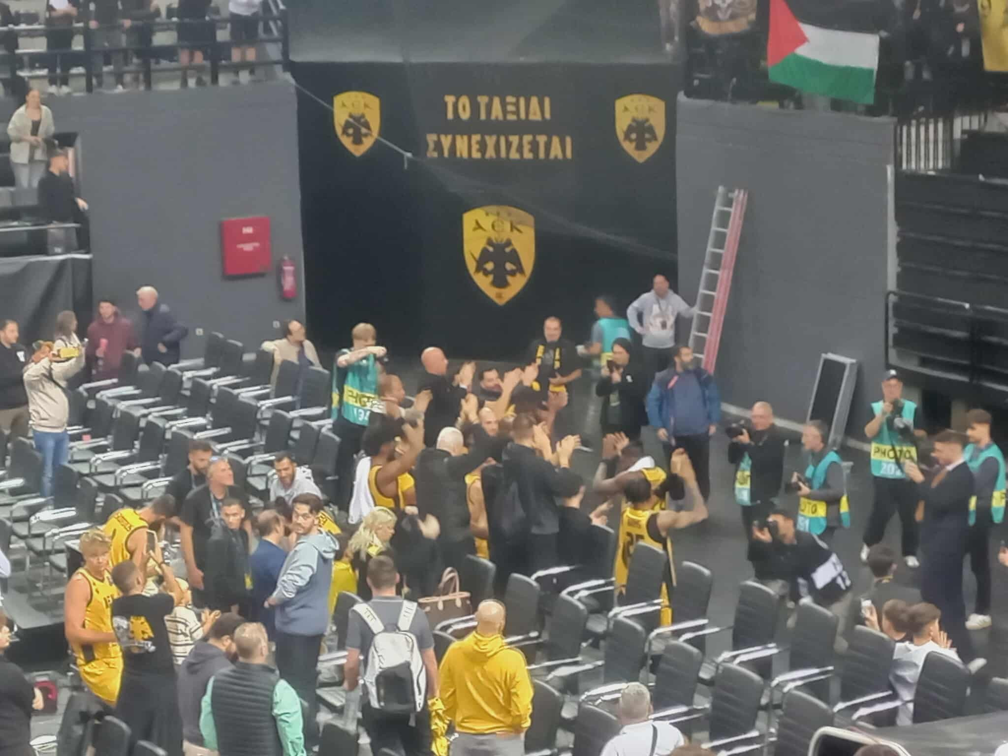 «Πάρτι» ομάδας και κόσμου για το 2Χ2 της ΑΕΚ στο BCL! (video)