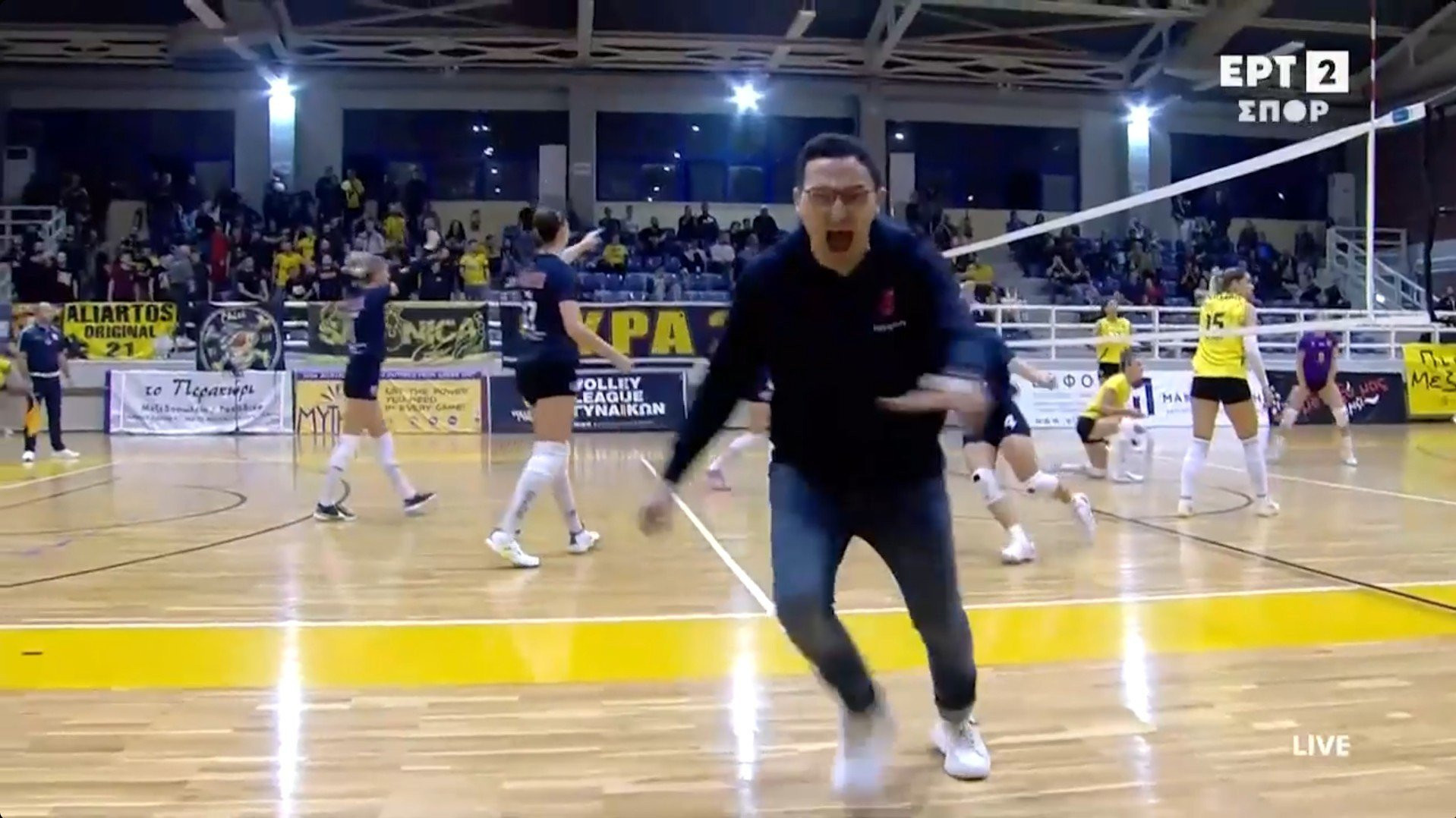 Η επική αντίδραση του Νέσιτς όταν ο Πανιώνιος κέρδισε το πρώτο σετ κόντρα στην ΑΕΚ (video)