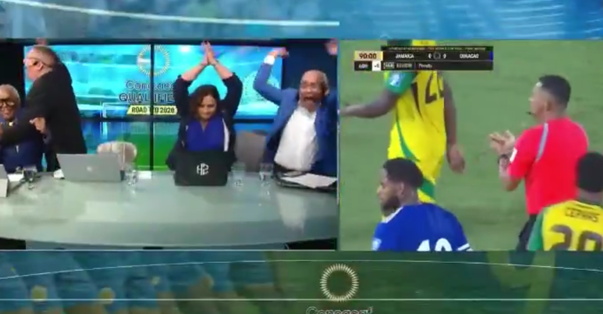 Τρομερό βίντεο - Παρουσιαστές ξέσπασαν σε έντονους πανηγυρισμούς στο στούντιο για χάρη του Κουρασάο