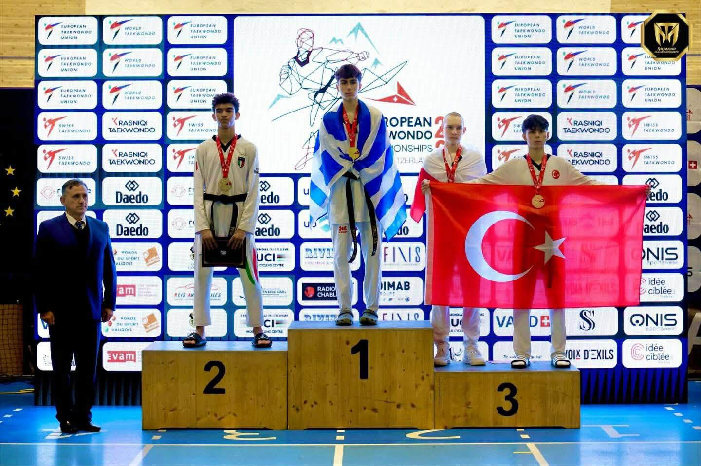 Πρωταθλητής Ευρώπης στο ταεκβοντό εφήβων ο εξαιρετικός Ψαρρός, αργυρά για Κλακάλα και Ασημάκη