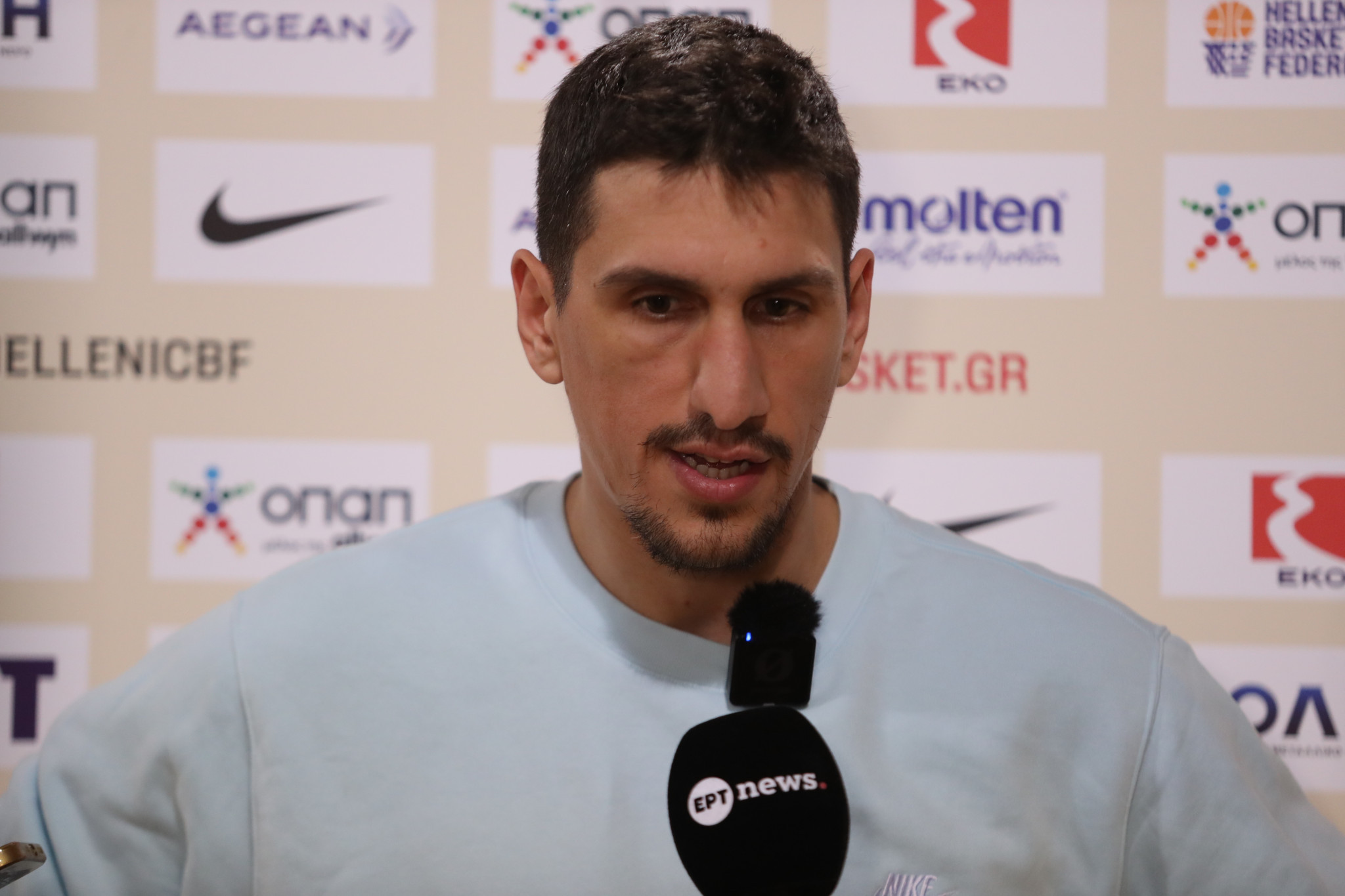 Λαρεντζάκης: «Υπάρχει ανυπομονησία για τους αγώνες της Εθνικής - Θα δώσουμε το 100%»