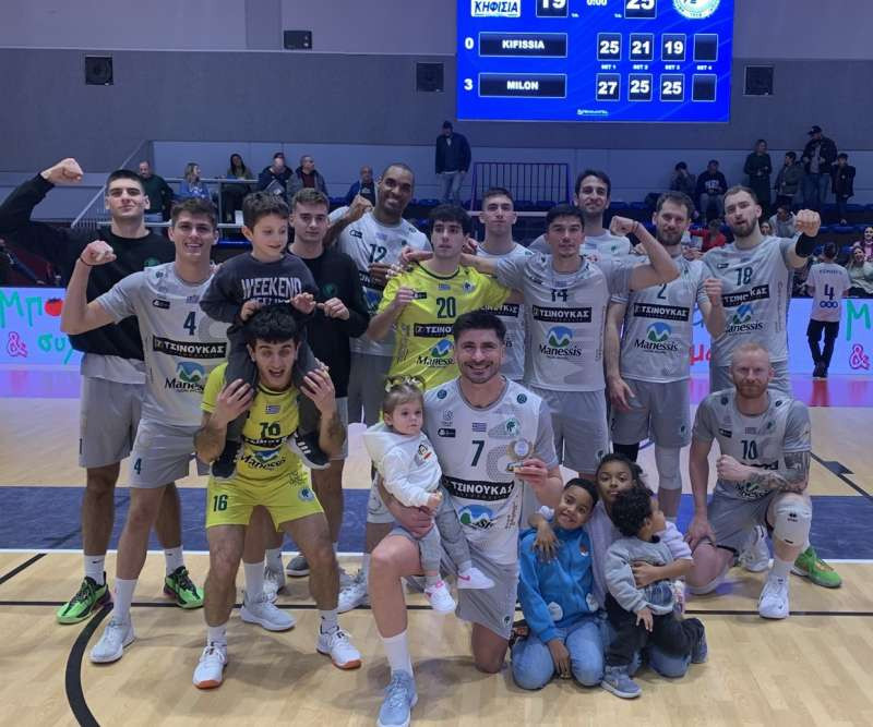 Διατήρησαν το 1-2 Μίλωνας και Παναθηναϊκός με νίκες στην 9η αγωνιστική της Volley League