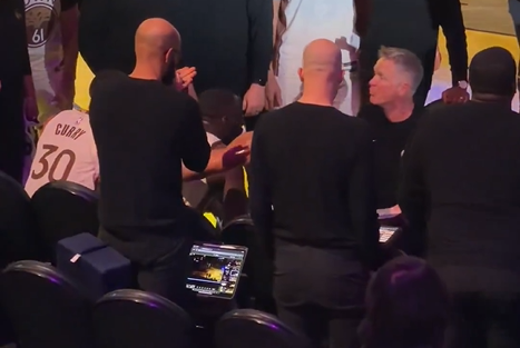 «Αρπάχτηκαν» στον πάγκο των Γουόριορς Γκριν - Κερ (video)