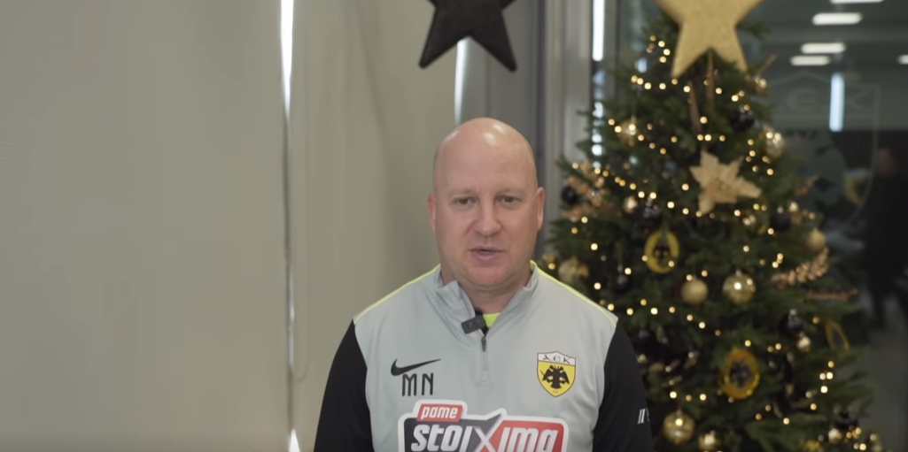 Ο Νίκολιτς και οι αρχηγοί της ΑΕΚ ευχήθηκαν καλά Χριστούγεννα (video)