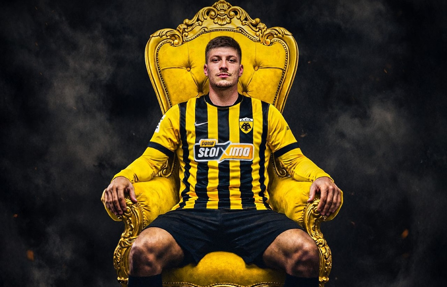 «Derby Hat-Trick King» - Το τρομερό εικαστικό της ΑΕΚ για τον Γιόβιτς