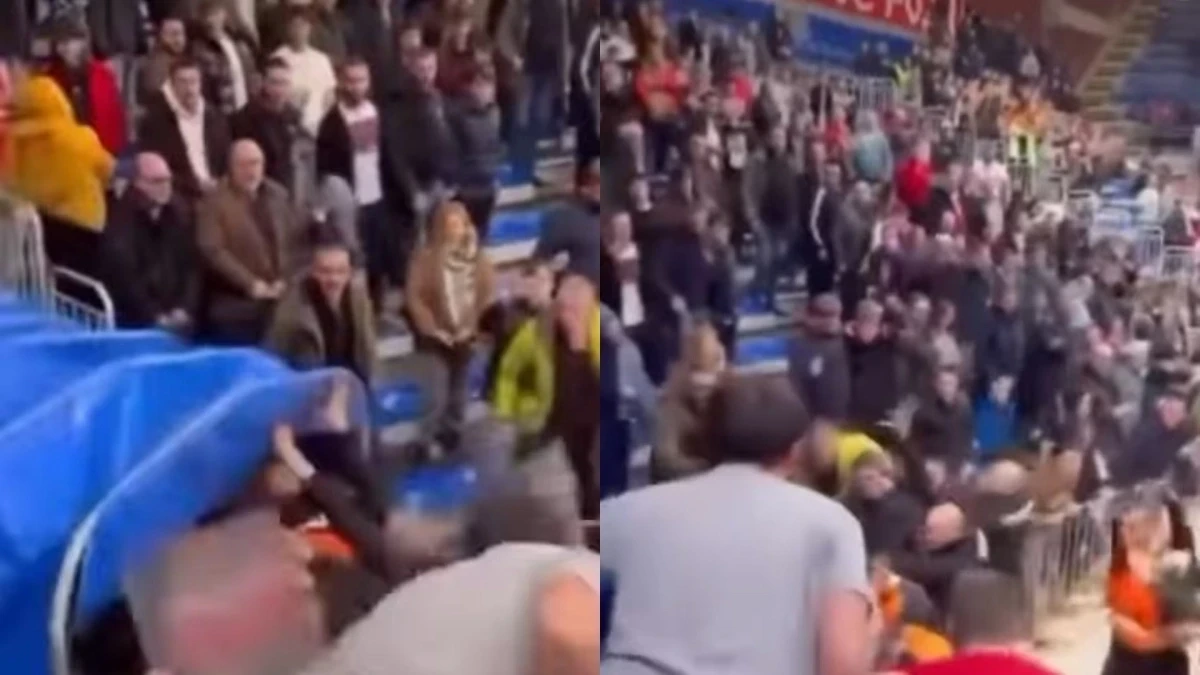 Οπαδοί του Ερυθρού Αστέρα πέταξαν αντικείμενα προς τους διαιτητές του ματς με τη Βαλένθια