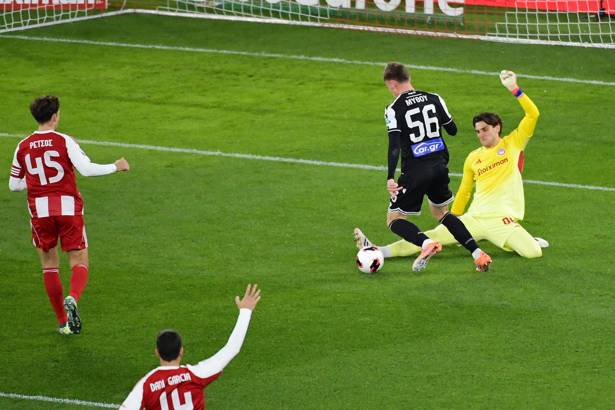 Τρομερός Μύθου ανοίγει το σκορ για τον ΠΑΟΚ κόντρα στον Ολυμπιακό (video)