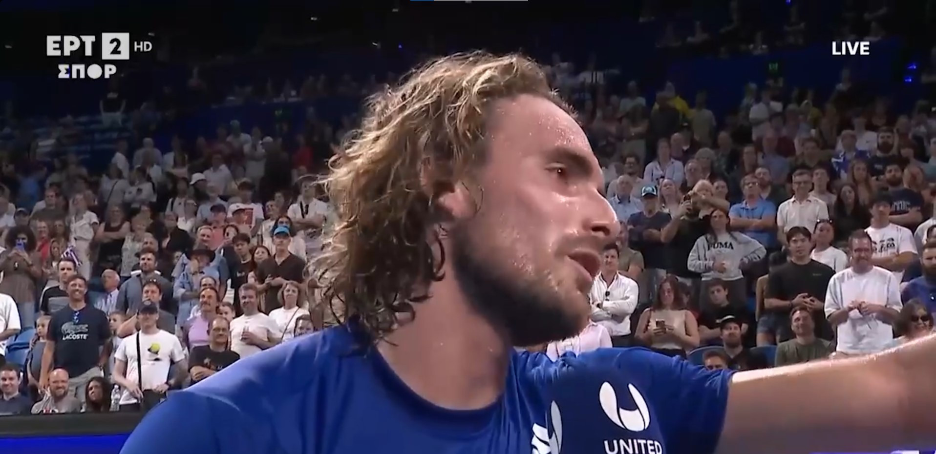 «Γιατί δεν κάνεις εσυ δηλώσεις αντί για εμένα;» - Η παρέμβαση του Απόστολου Τσιτσιπά όσο μιλούσε ο Στέφανος (video)