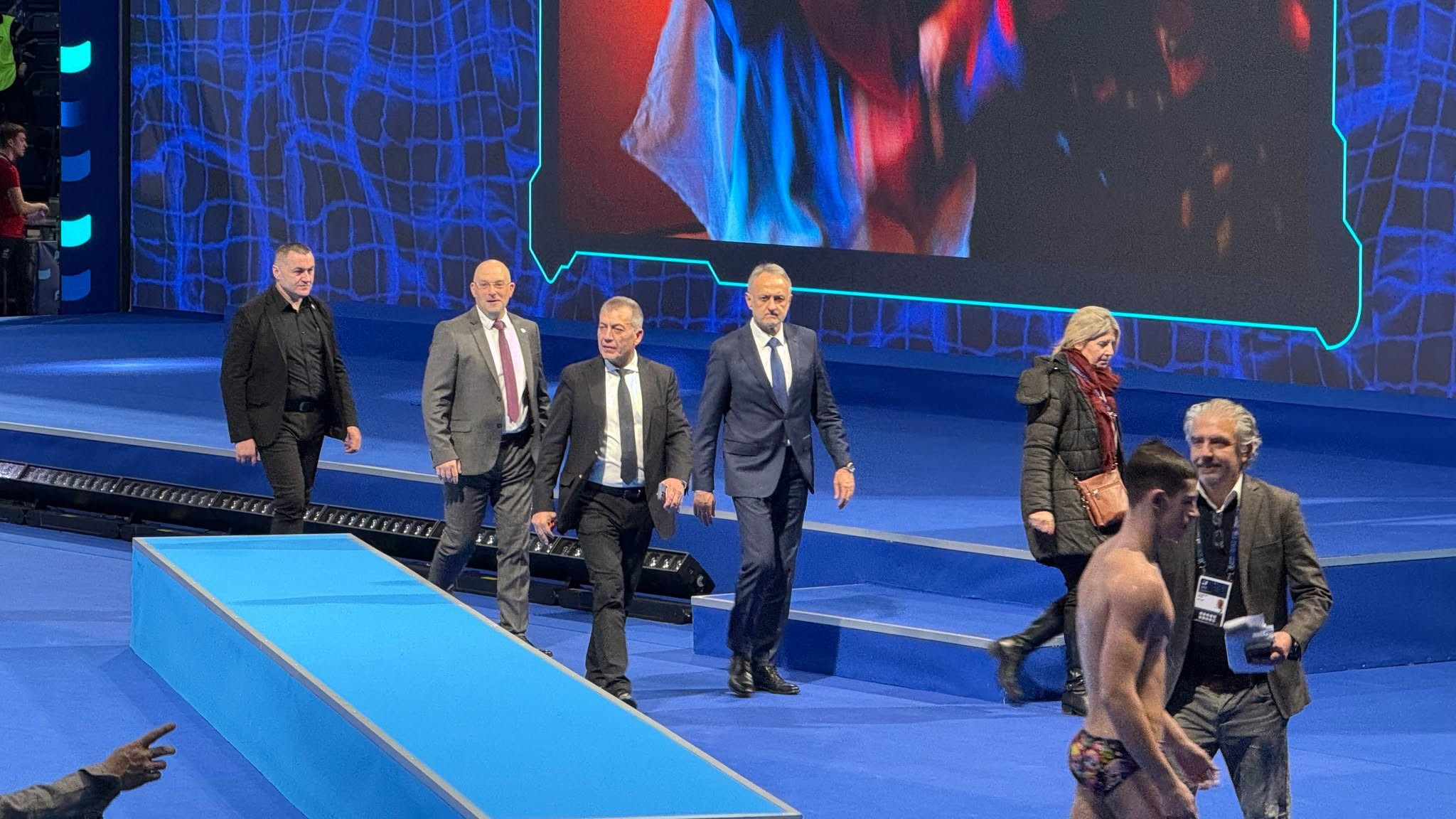 Ο Γιάννης Βρούτσης παρακολουθεί από κοντά τον μικρό τελικό ανάμεσα σε Ελλάδα και Ιταλία