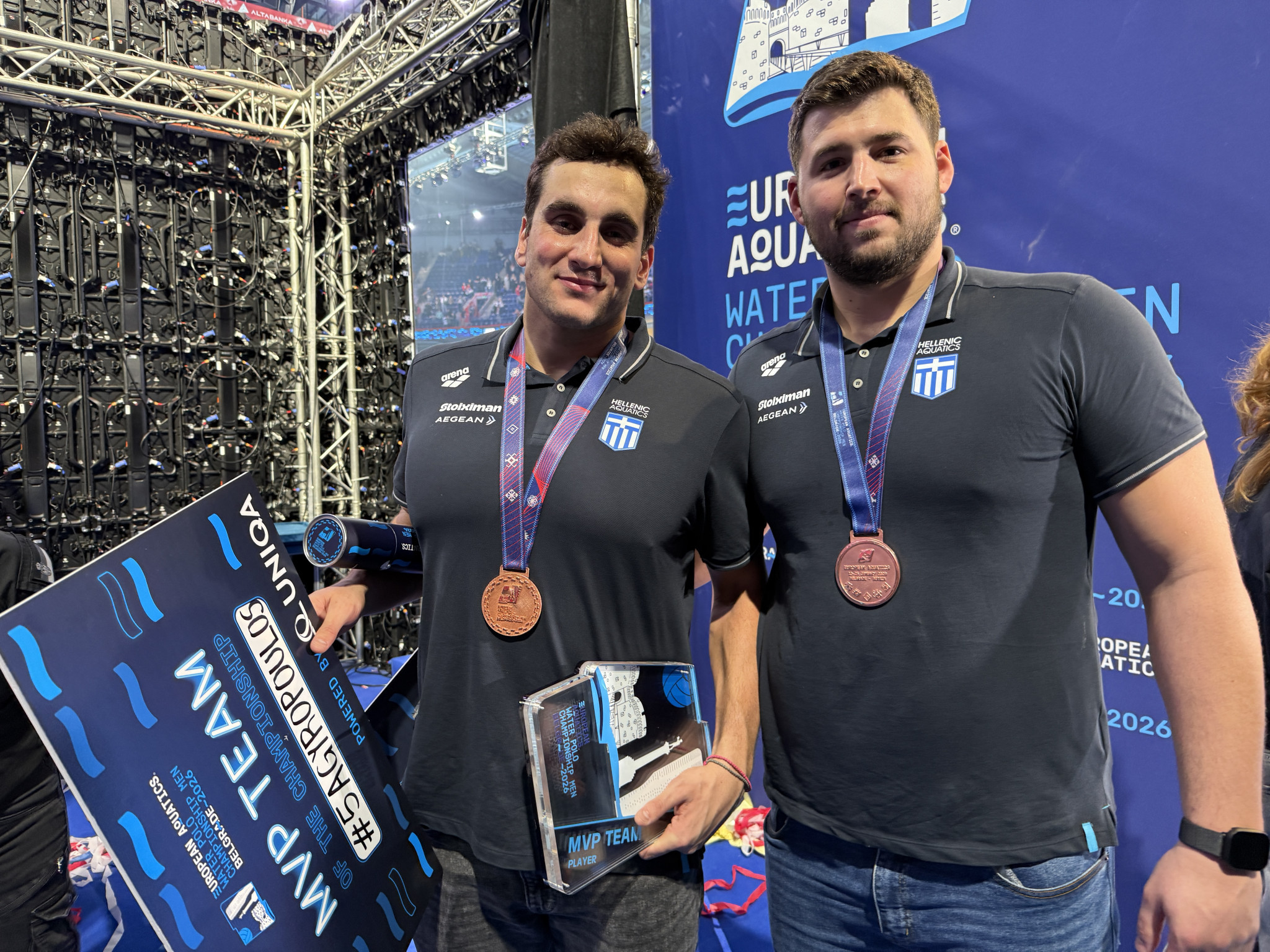 Στην κορυφαία επτάδα του Ευρωπαϊκού Πρωταθλήματος πόλο Αργυρόπουλος και Κάκαρης! (video)