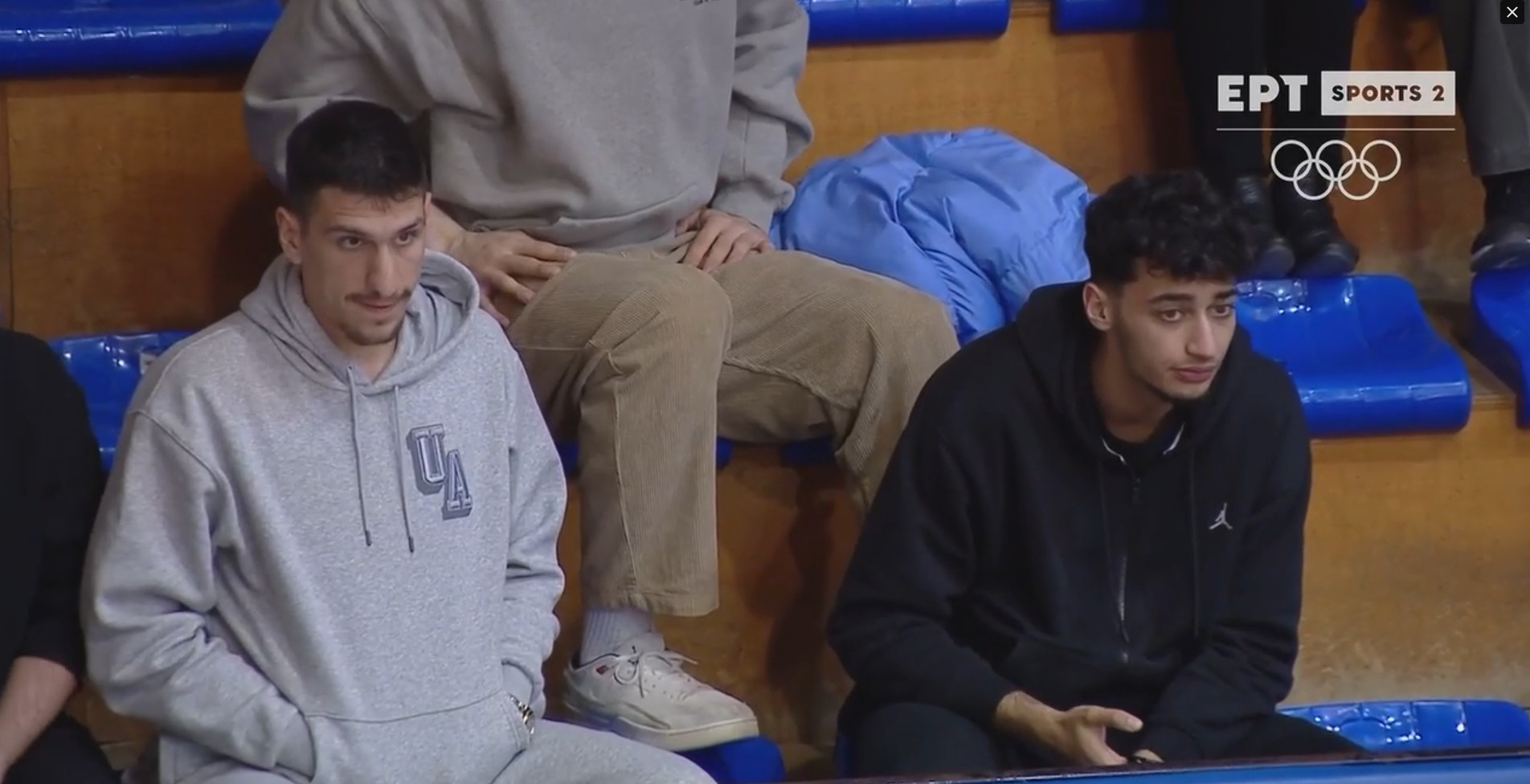 Λαρεντζάκης και Σαμοντούροφ παρακολούθησαν μαζί το Αιγάλεω - Κόροιβος (video)