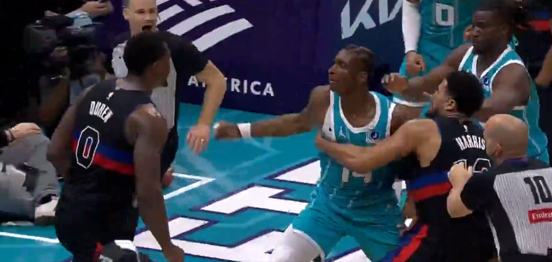 Τo NBA ανακοίνωσε τις ποινές όσων ενεπλάκησαν στο επεισόδιο του Χόρνετς - Πίστονς