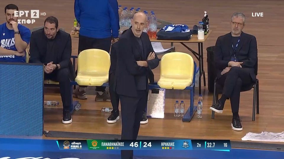 «Μαρμάρωσε» ο προπονητής του Ηρακλή μετά από follow του Σορτς (video)