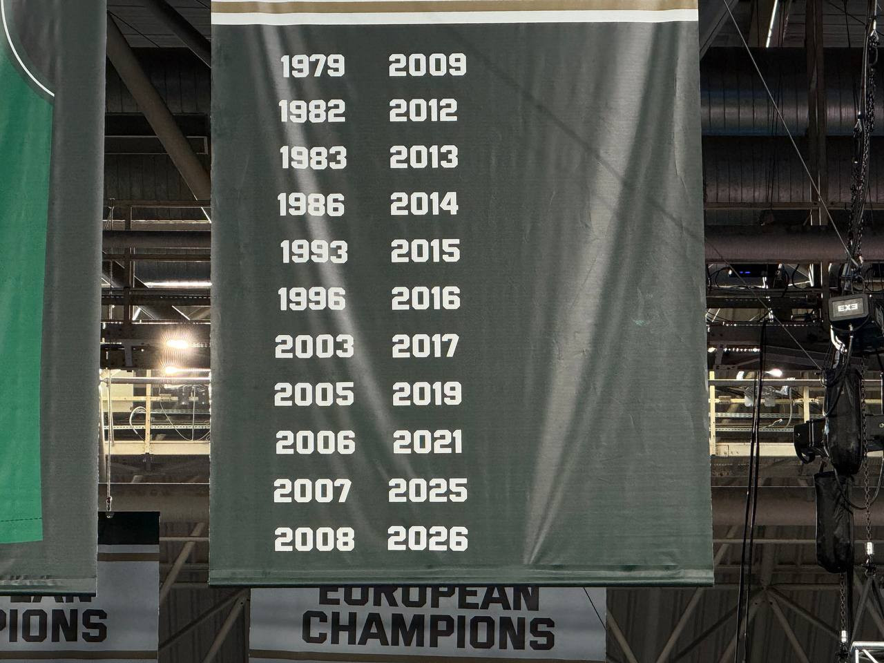 Ανανεώθηκε το banner στο T-Center με τις κατακτήσεις Κυπέλλου του Παναθηναϊκού (photo)