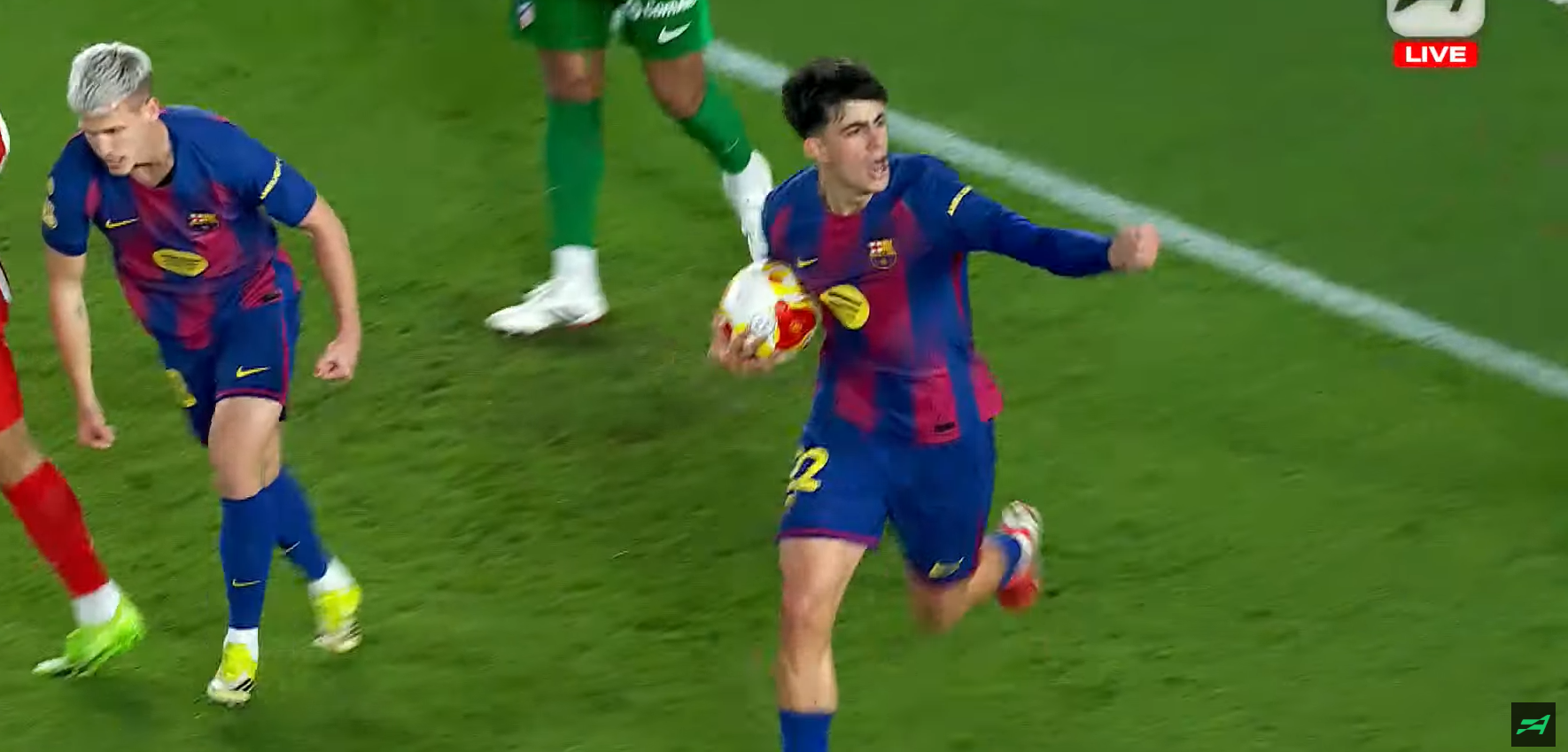 Και τρίτο γκολ για την Μπαρτσελόνα με τον Μπερνάλ - Καλυπτόταν για χιλιοστά (video)