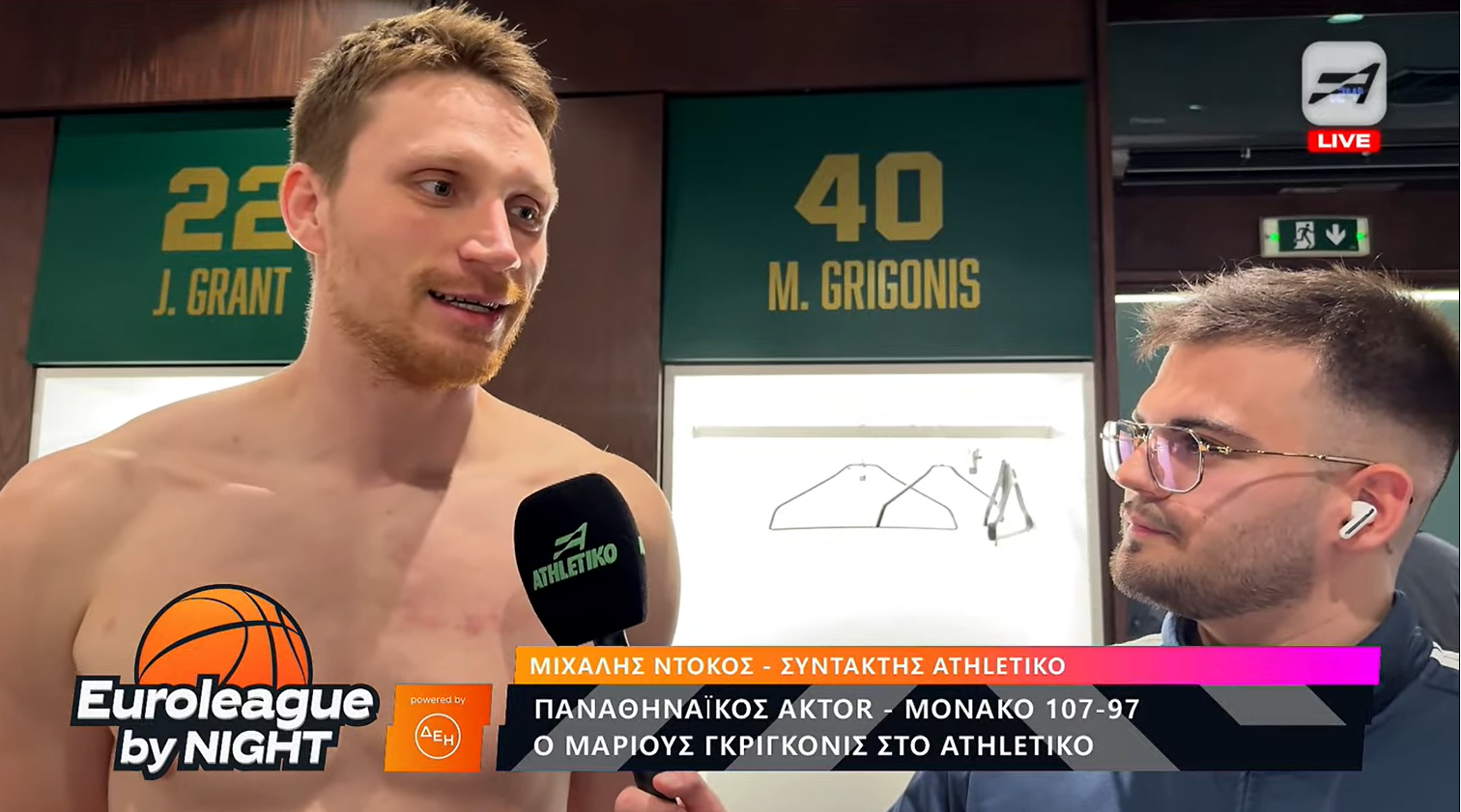 Ο Μάριους Γκριγκόνις στην «Euroleague by Night»: «Δεν υπάρχει καλύτερη ομάδα από εδώ»