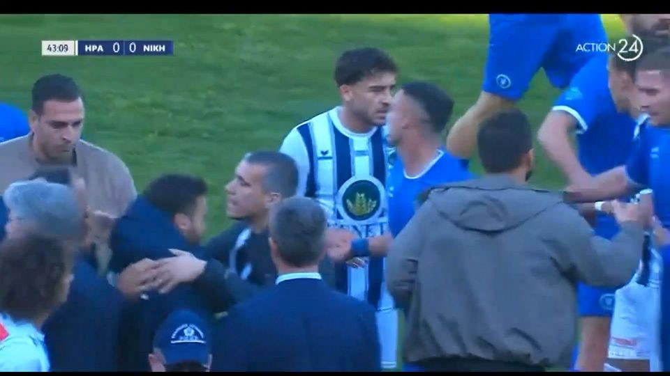 Χαμός στο Ηρακλής - Νίκη Βόλου και σύρραξη μεταξύ των ποδοσφαιριστών (video)
