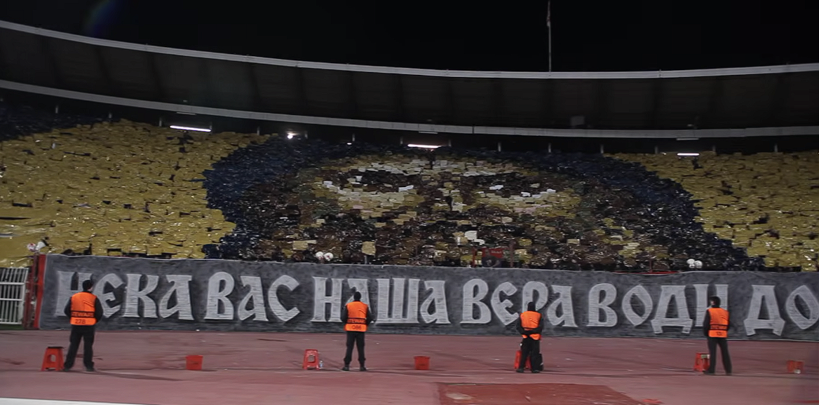 «Kαμπάνα» στον Ερυθρό Αστέρα από την UEFA για το κορεό με τον Άγιο Συμεών