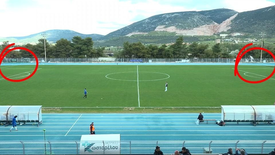 Καθυστέρησε να ξεκινήσει το ματς Αιγάλεω - Ελλάς Σύρου - Έψαχναν τα σημαιάκια του κόρνερ για δέκα λεπτά (video)