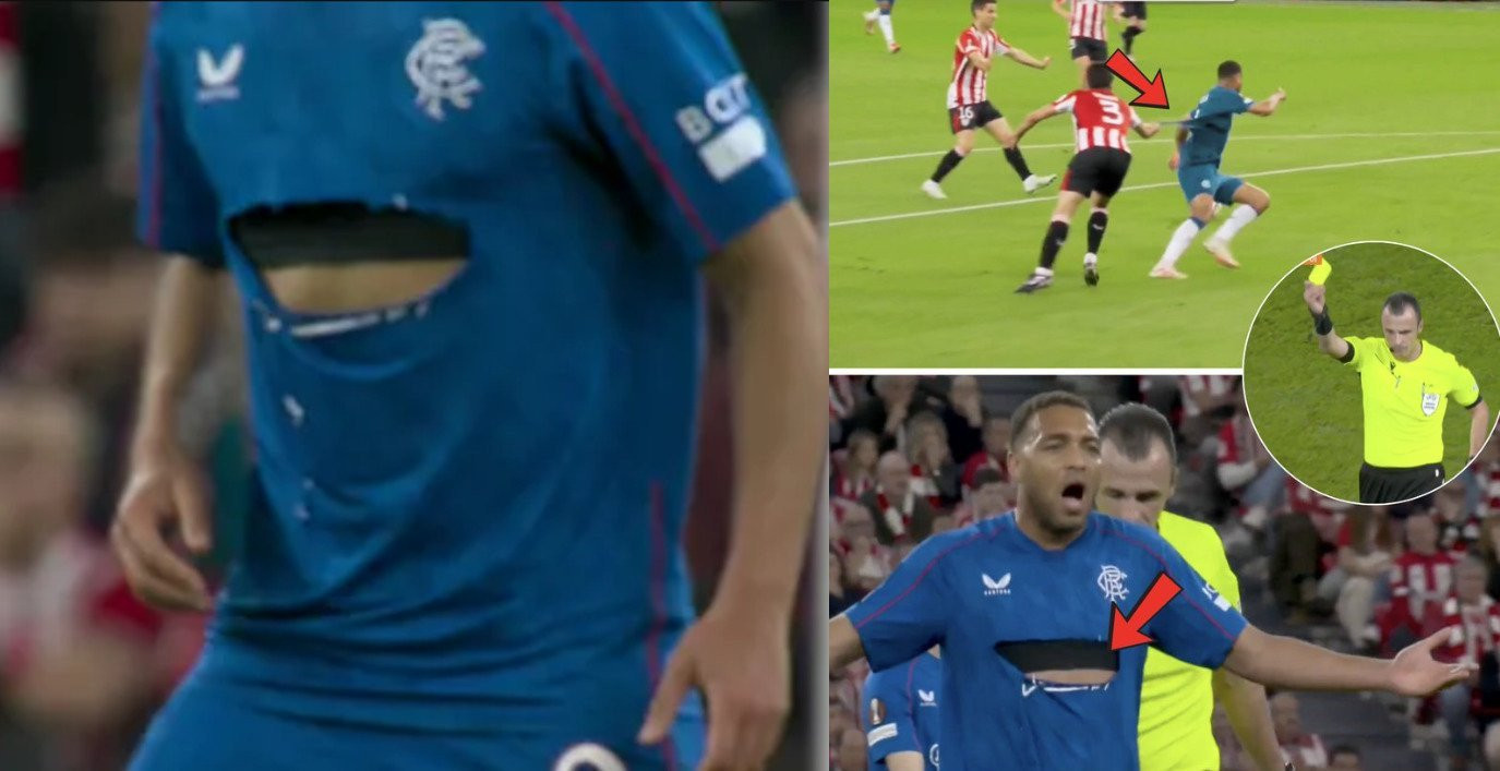 Μυθικό σφύριγμα κατά της Ρέιντζερς: Του έσκισαν τη φανέλα, ζήτησε πέναλτι, πήρε κάρτα!