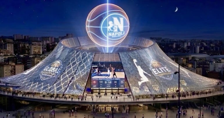 Αυτός είναι ο «Βεζούβιος»: Το υπερσύγχρονο γήπεδο που θέλει να χτίσει η Νάπολι για να μπει στην EuroLeague