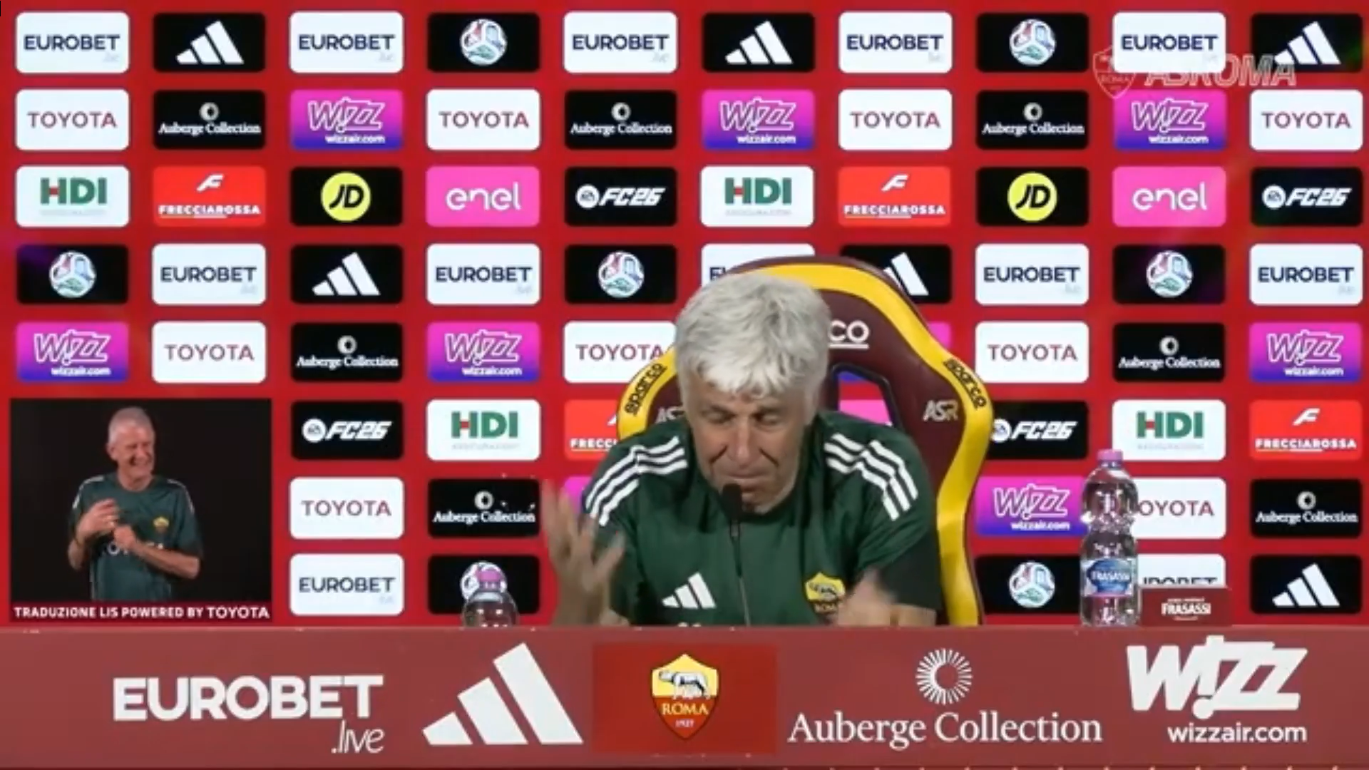 Ο Γκασπερίνι αποχώρησε με δάκρυα στα μάτια από τη συνέντευξη Τύπου πριν το Αταλάντα - Ρόμα (video)