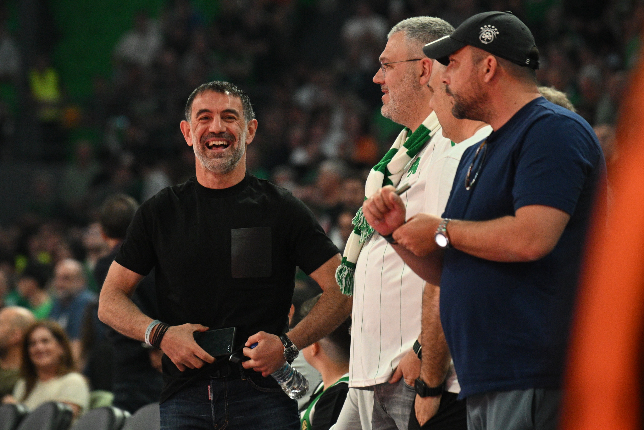 Ο Καραγκούνης στο T-Center για το Game 4 του Παναθηναϊκού με τη Βαλένθια