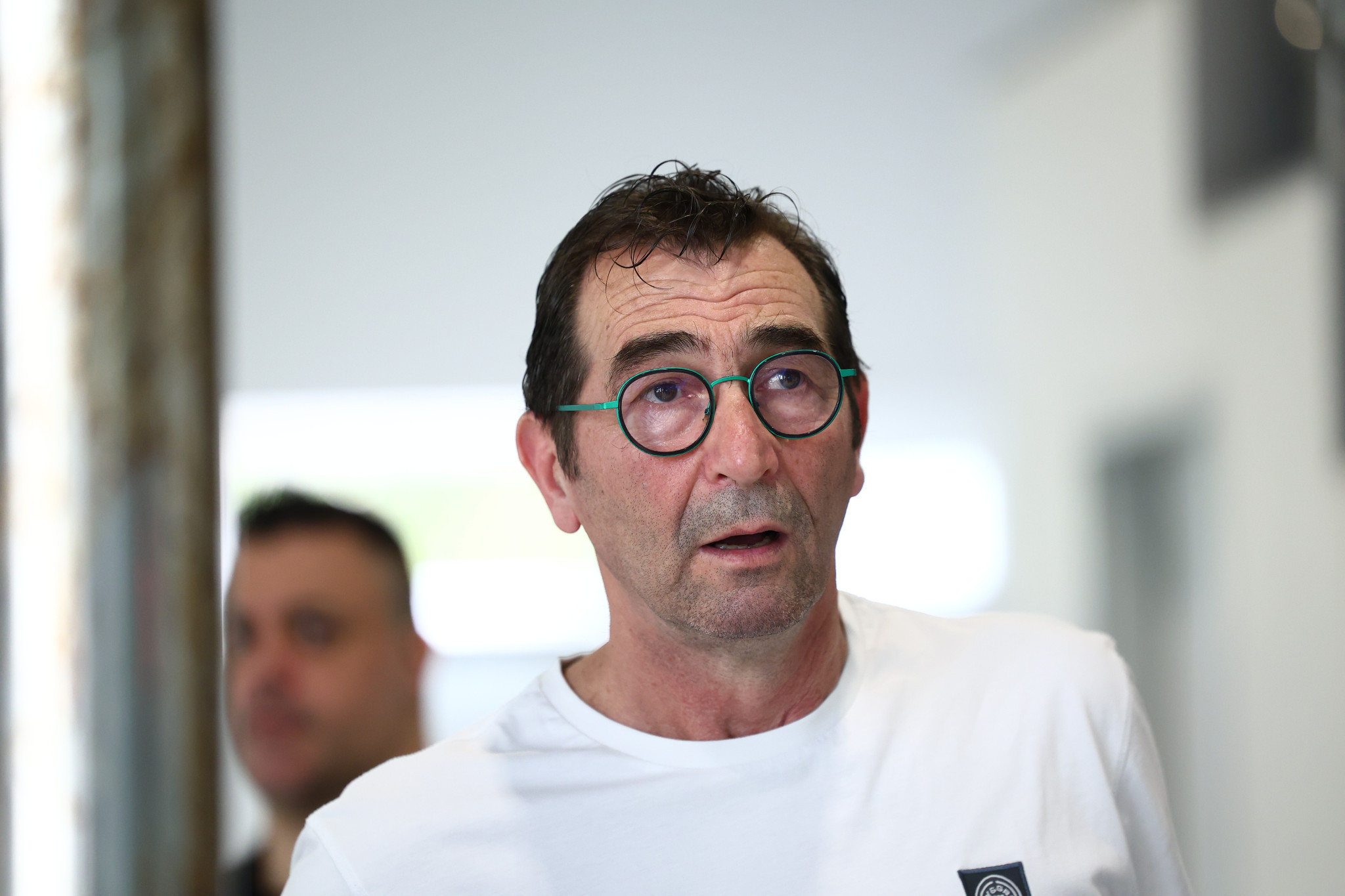 Ο Ανδρεόπουλος στο πλάι της ομάδας πόλο ανδρών του Παναθηναϊκού