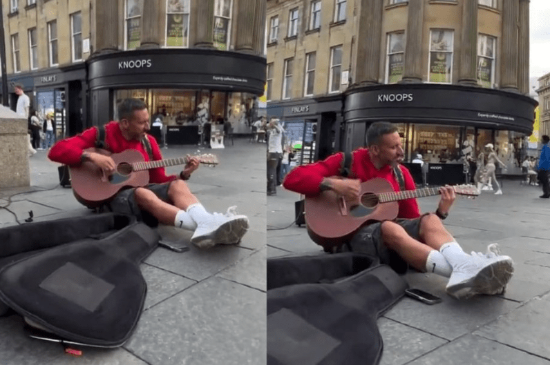 Παλαίμαχος ποδοσφαιριστής βγήκε στον δρόμο με την κιθάρα του - Δεν τον αναγνώρισαν οι περαστικοί (video)