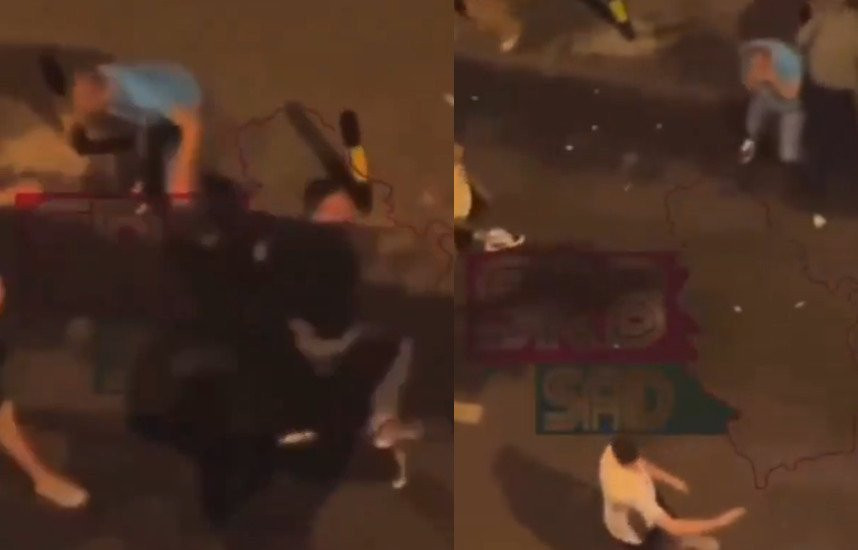 Παίκτες της Παρτιζάν «πρωταγωνιστές» σε βίαιο καυγά στη μέση του δρόμου (video)