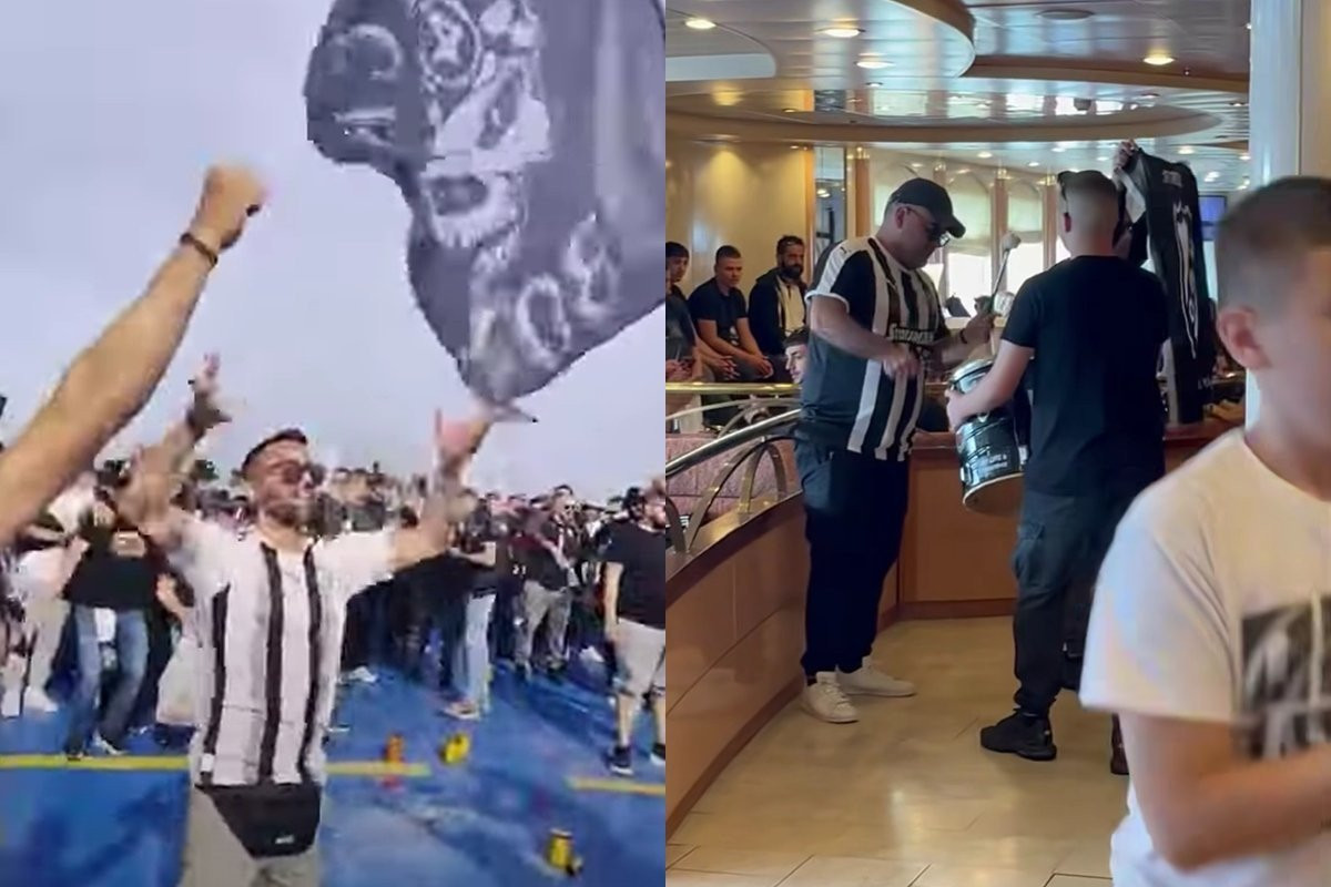 Τρέλα από τους οπαδούς του ΟΦΗ στο δρόμο για την Αθήνα - Video μέσα από το πλοίο