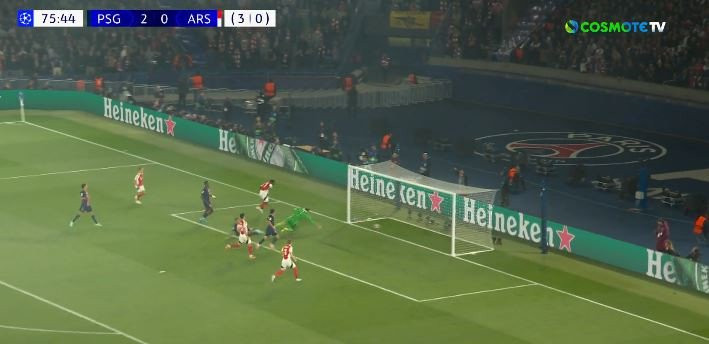 Ο Σάκα με δεύτερη προσπάθεια μειώνει σε 2-1 (video)