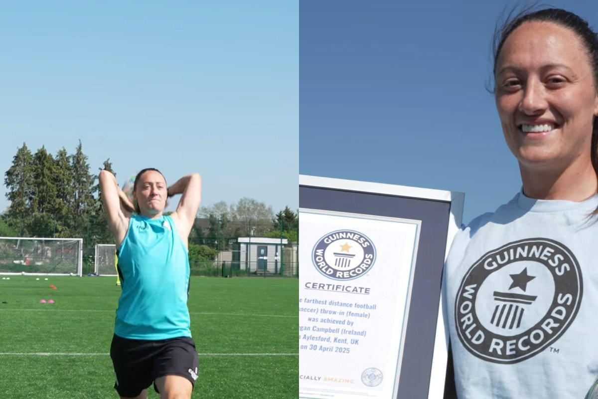 Ρεκόρ Γκίνες: Ιρλανδή ποδοσφαιρίστρια «εκτόξευσε» πλάγιο άουτ στα 37,5 μέτρα (video)