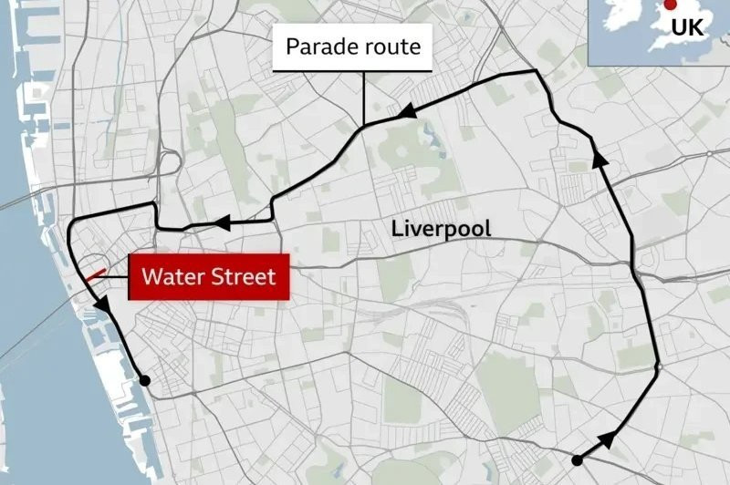 Αυτό είναι το σημείο όπου ο δράστης ξεκίνησε τη δολοφονική πορεία με το αυτοκίνητο