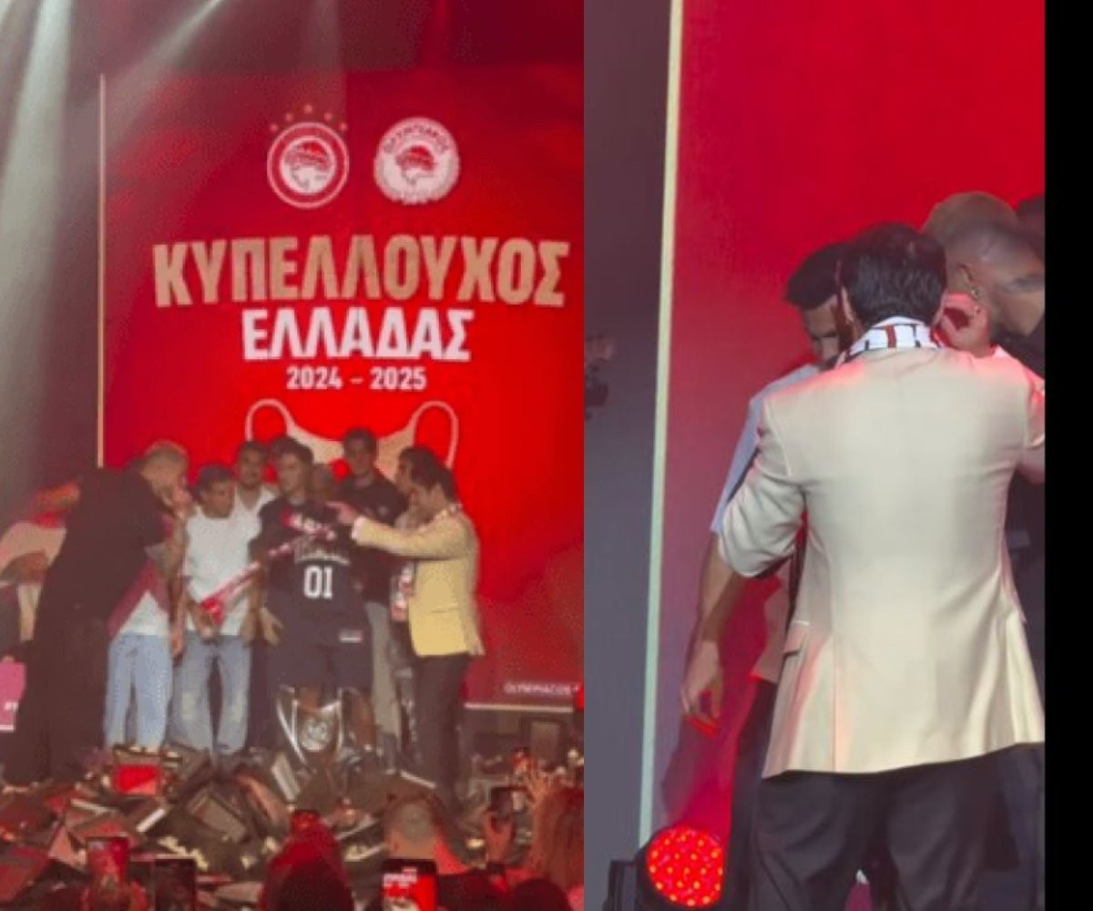 Ο Ροντινέι με την «Πανσέληνο», ο Ρέτσος με το «Απορώ»: Όσα έγιναν στο γλέντι του Ολυμπιακού για το Κύπελλο (video)