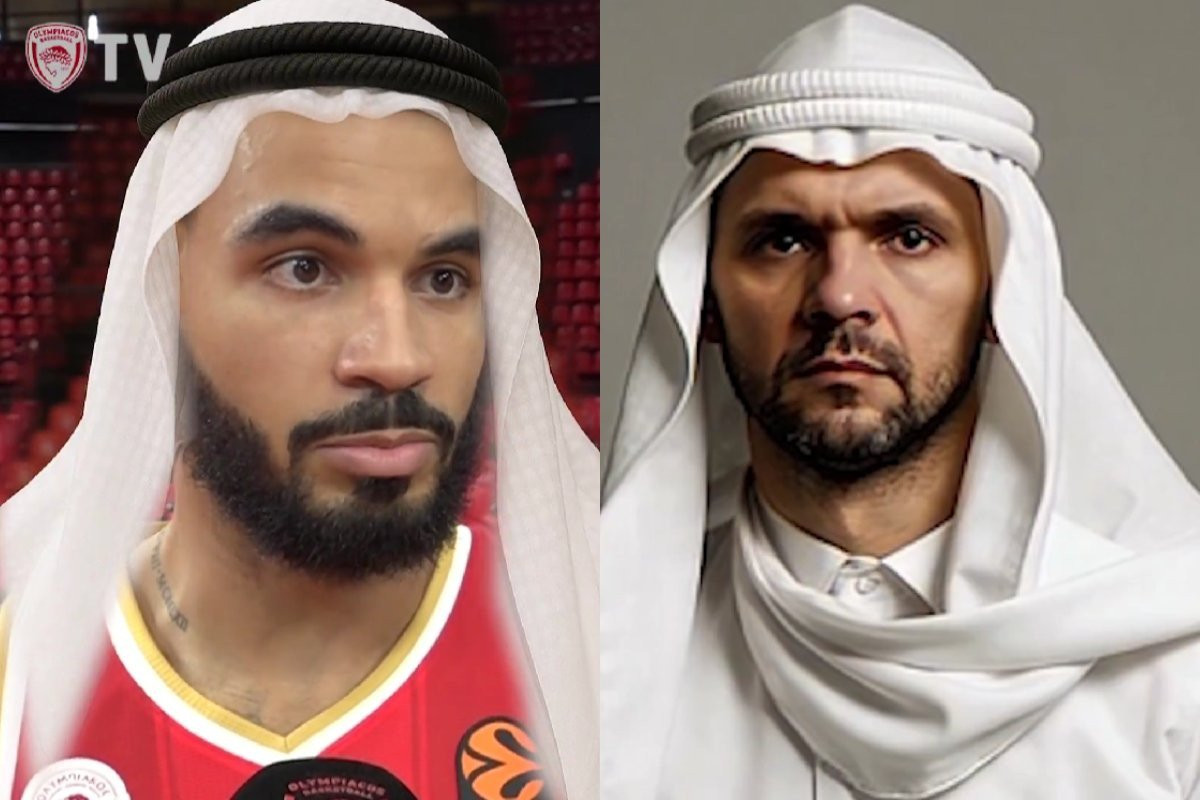 Έγιναν Άραβες οι παίκτες του Ολυμπιακού και έντυσαν με... κελεμπία τον Παπανικολάου!