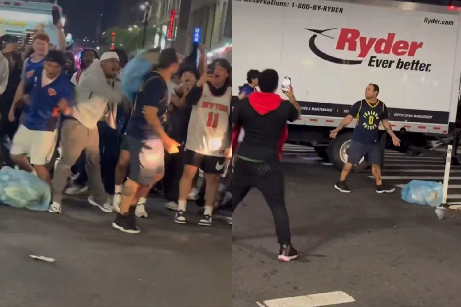 Bullying στους δρόμους της Νέας Υόρκης: Οπαδοί των Νικς την... πέφτουν σε φαν των Πέισερς (video)