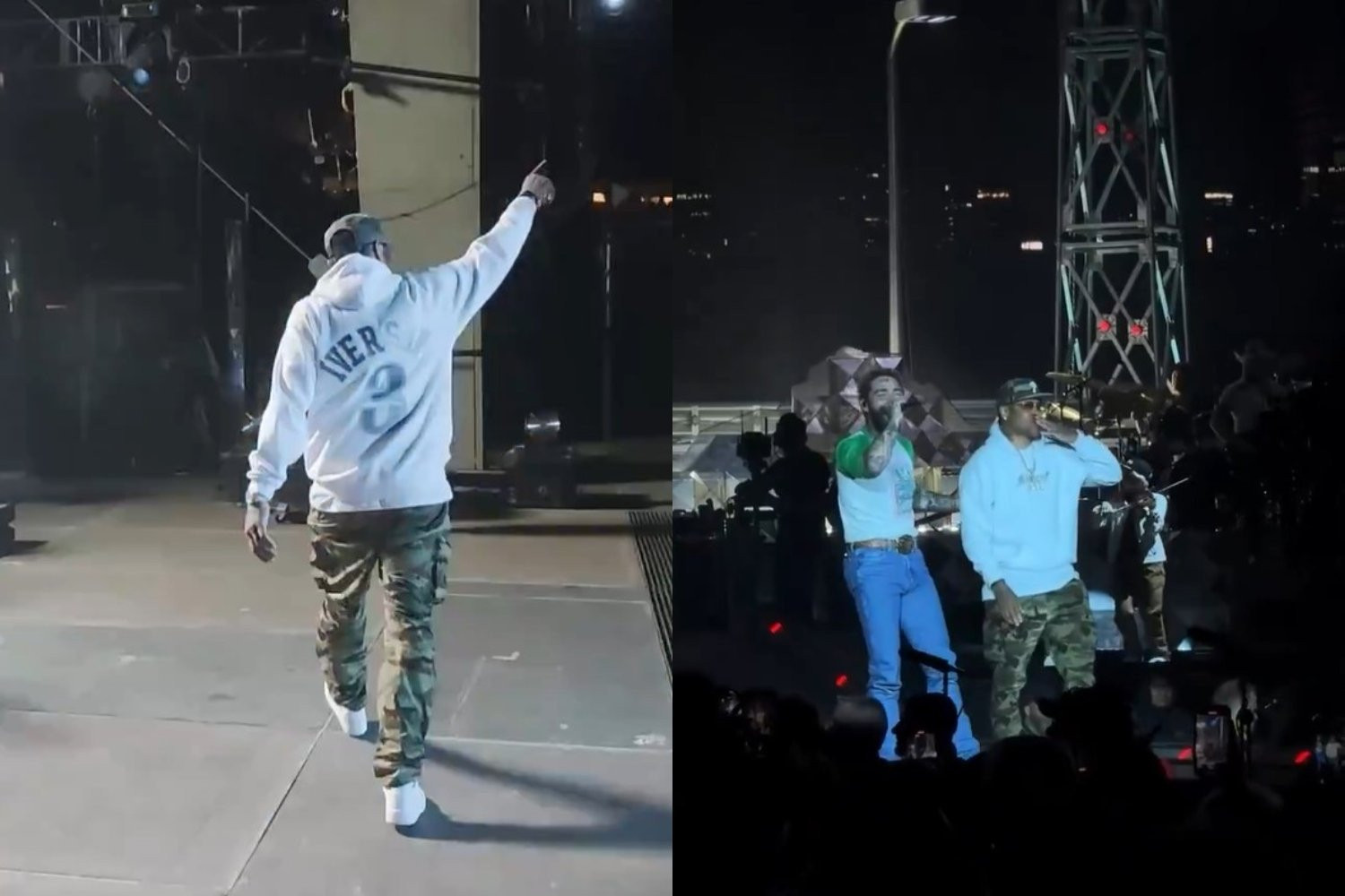 O Post Malone έκανε... ντουέτο με τον Άλεν Άιβερσον στη Φιλαδέλφεια (video)