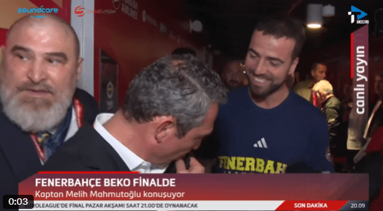 Ο πρόεδρος της Φενέρμπαχτσε φίλησε το σήμα μετά την πρόκριση επί του Παναθηναϊκού (video)