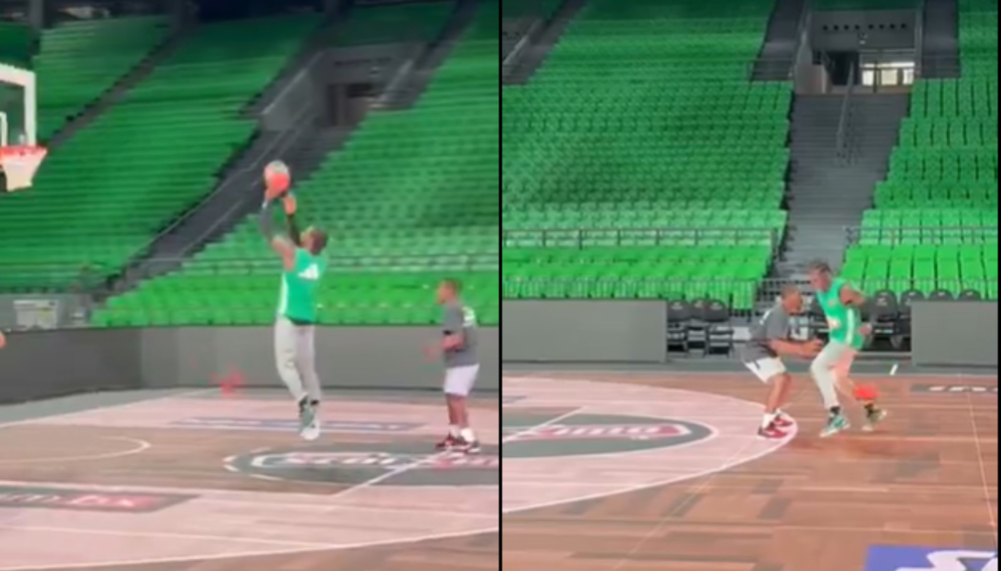 Ο Κέντρικ Ναν έμεινε μόνος στο ΟΑΚΑ και έκανε έξτρα προπόνηση ενόψει τελικών (video)