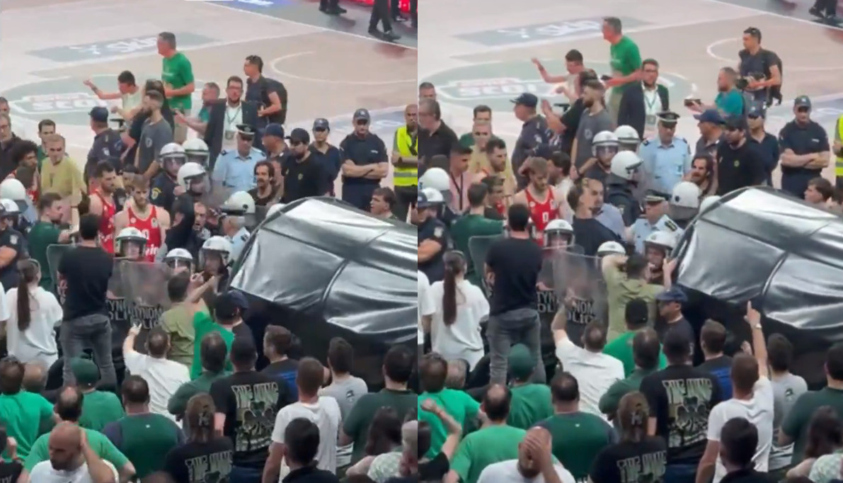 Mε προσποίηση ο Μπαρτζώκας απέφυγε αντικείμενο από την εξέδρα (video)