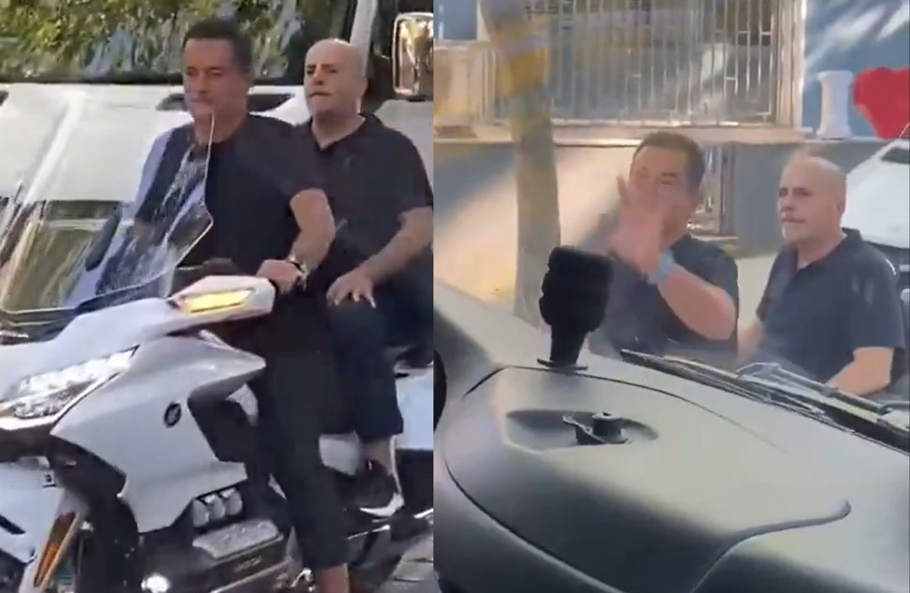 Ο Γιάννης Αλαφούζος κάνει βόλτα στην Τουρκία στο μηχανάκι του Ατζούν (video)